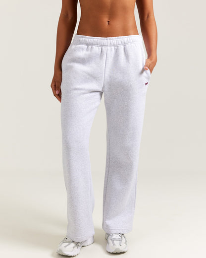 Omni Straight Leg Trackpants (Petite) - Grey Marle/Cherry Cola
