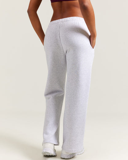 Omni Straight Leg Trackpants (Petite) - Grey Marle/Cherry Cola