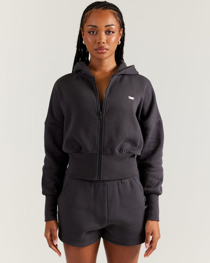 Omni Zip Through Hoodie - Charcoal