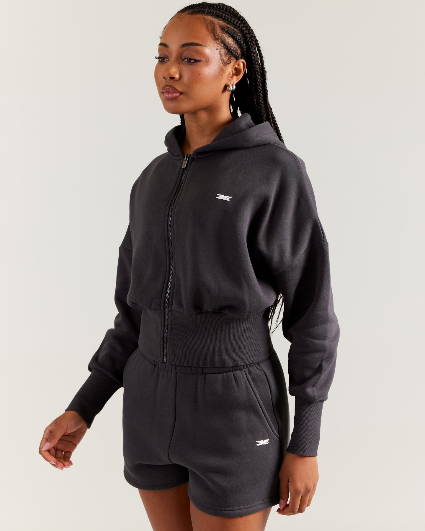 Omni Zip Through Hoodie - Charcoal