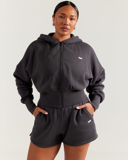 Omni Zip Through Hoodie - Charcoal