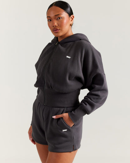 Omni Zip Through Hoodie - Charcoal