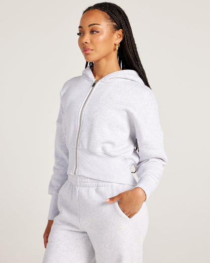 Omni Zip Through Hoodie - Grey Marle/Grey Marle